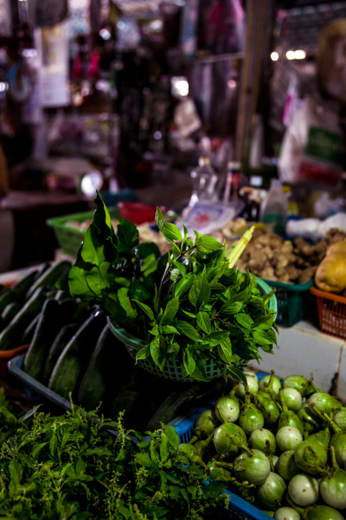 Shopping for the freshest ingredients at the market before dining on them