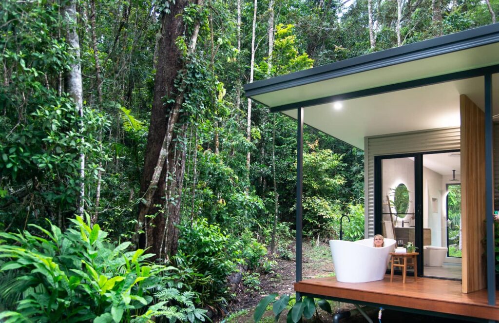 tiny cabins in queensland- rainforest garden retreat