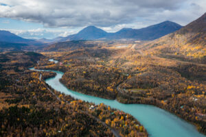 Kenai River (Alaska) from the air by Nathaniel Wilder