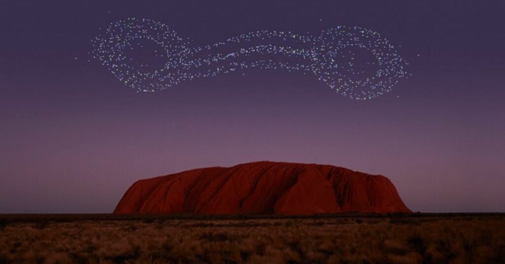 More than 1,000 drones will light up the night sky above Uluṟu  
