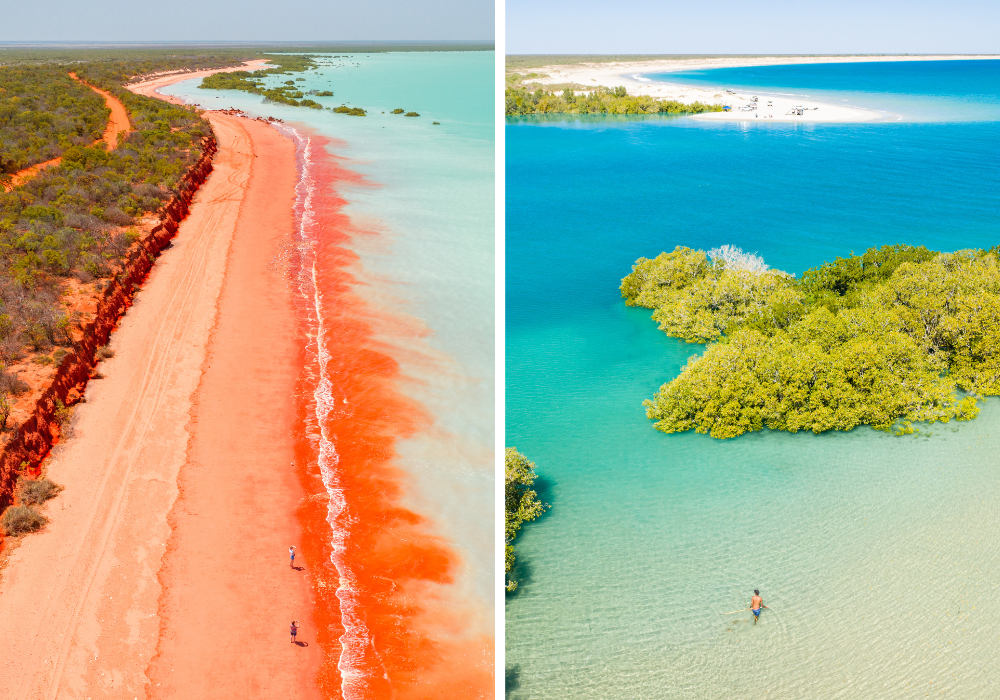 The contrasting colours of Broome's spectacular coastline
